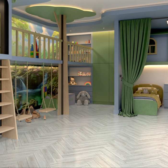 Инженерная паркет «английская ёлочка» Damy Floor Luxury Ванильный №4
