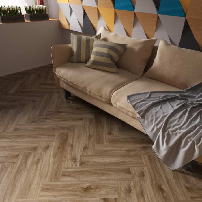Кварцвиниловая плитка LVT Fine Floor Craft (Short Plank) Дуб Лувр FF-004