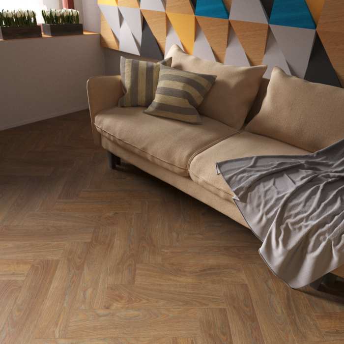 Кварцвиниловая плитка LVT Fine Floor Craft (Short Plank) Дуб Катания FF-078