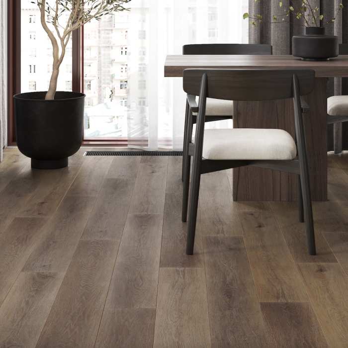 Кварцвиниловый SPC ламинат Firstfloor Сканди дуб кофе 1F021 №6