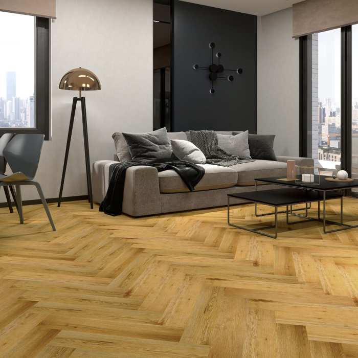 Каменно-полимерная SPC плитка Floorwood Authentic 5422 Янтарные волны №2