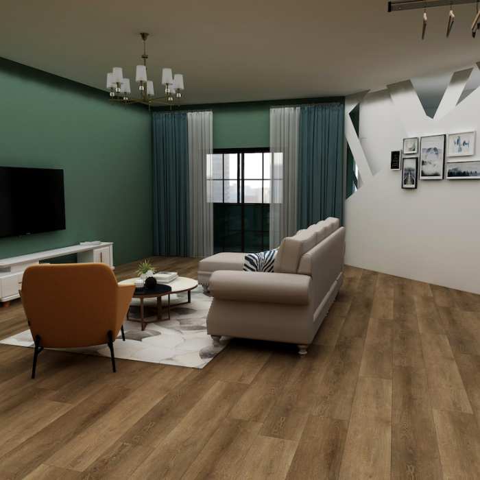 Каменно-полимерная SPC плитка Floorwood Genesis HL09 Дуб Церея №3