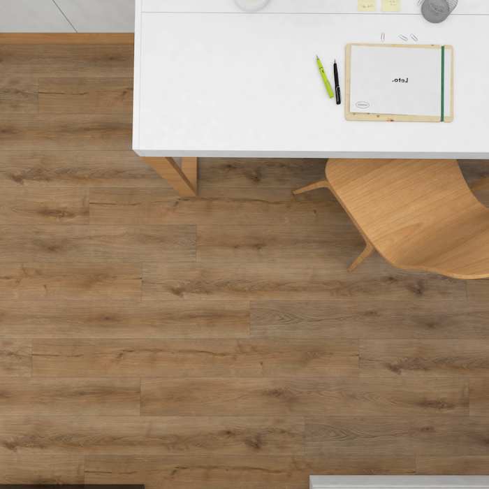 Каменно-полимерная SPC плитка Floorwood Unit 5210 Дуб Кедди №3