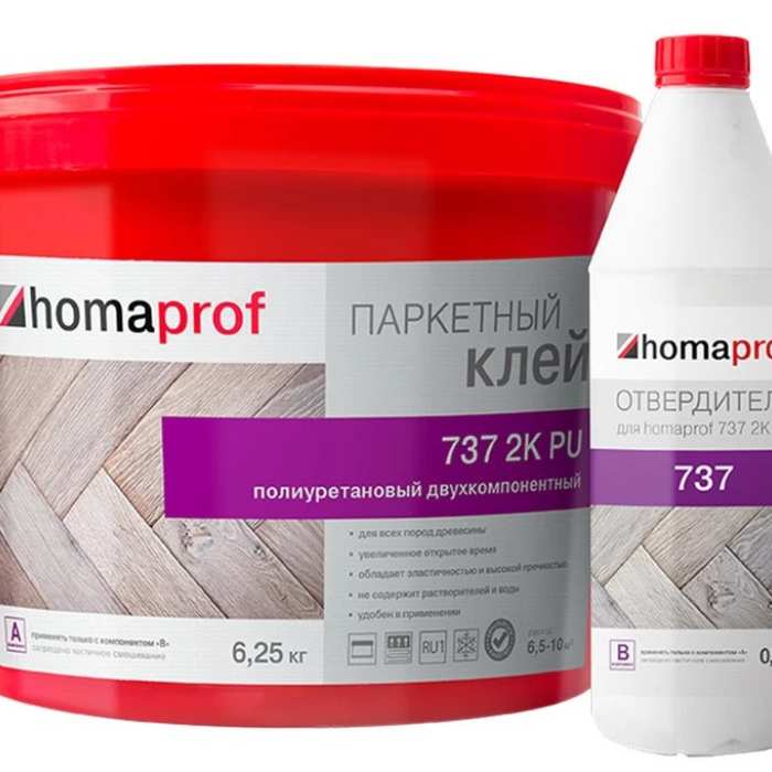 Клей Homakoll Homaprof 737 2K PU 6.25 кг