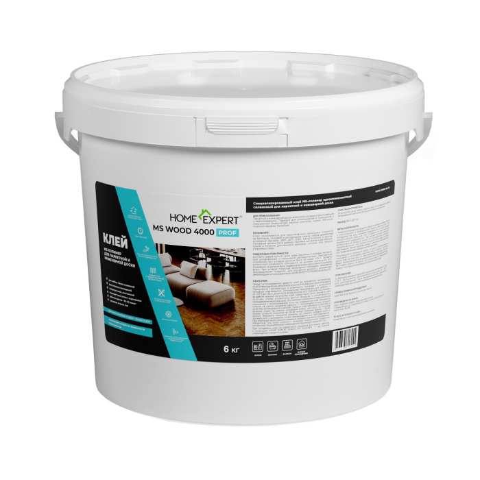Изображение MS-клей для паркетной и инженерной доски Home Expert 4000 MS Wood Prof 6 кг