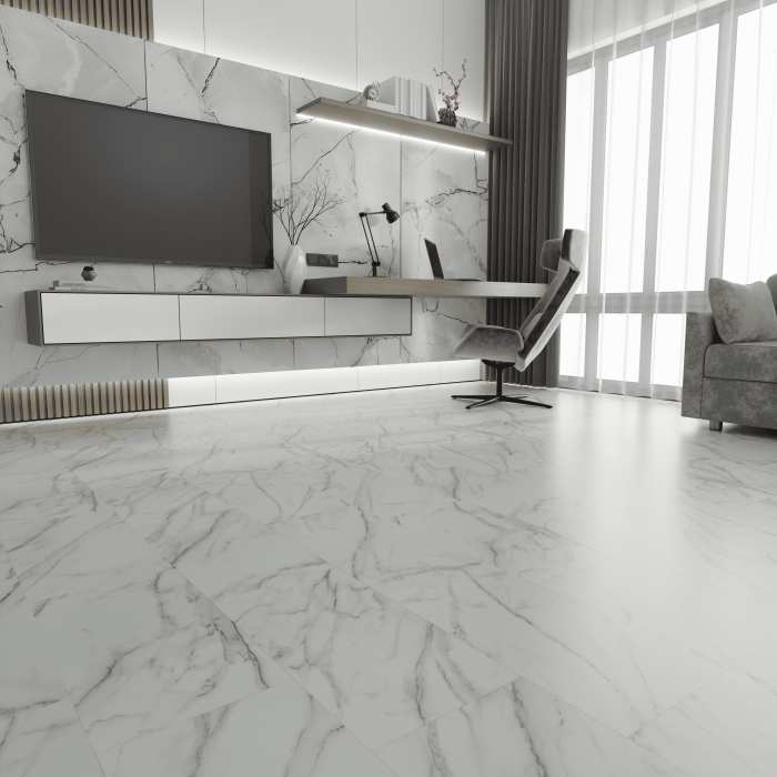 Кварцвиниловый ламинат Ideal Flooring Fine Stone 04001 Venato №6
