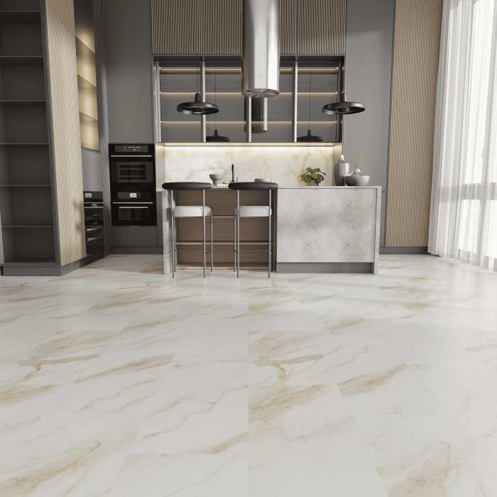 Кварцвиниловый ламинат Ideal Flooring Fine Stone 04003 Cremo №3