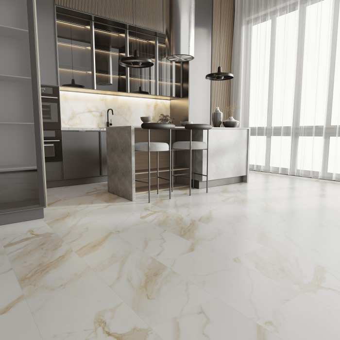 Кварцвиниловый ламинат Ideal Flooring Fine Stone 04003 Cremo №2