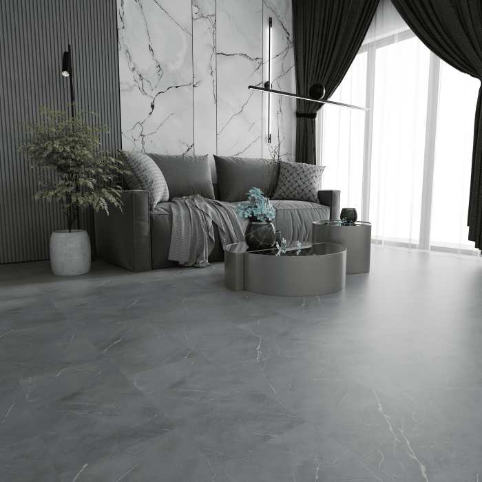 Кварцвиниловый ламинат Ideal Flooring Fine Stone 04012 Scuro №6