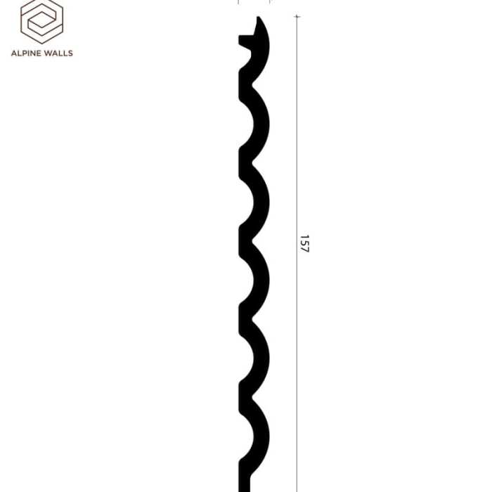 Декоративная стеновая панель Alpine Walls LineArt ECO0974B №6