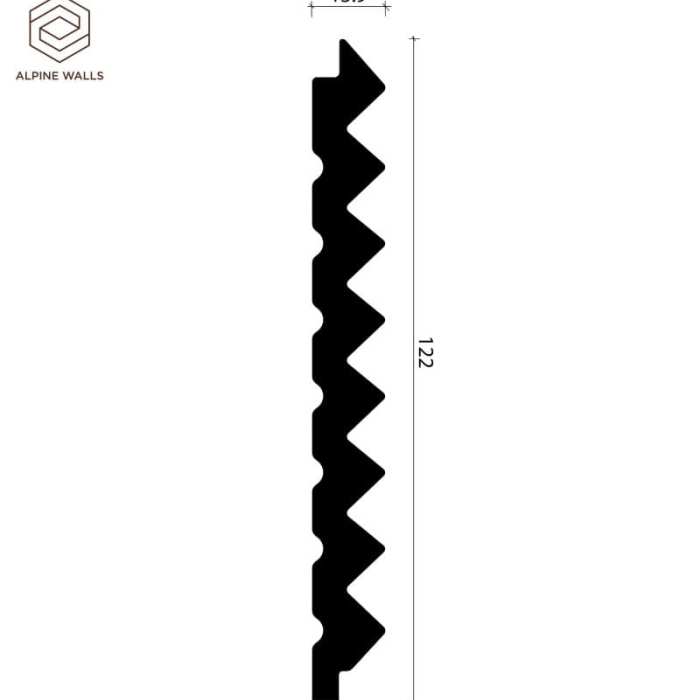 Декоративная стеновая панель Alpine Walls LineArt ECO1501W №5
