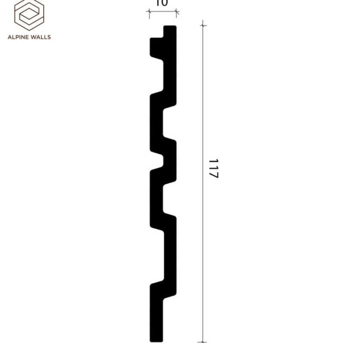 Декоративная стеновая панель Alpine Walls LineArt ECO4741W №5