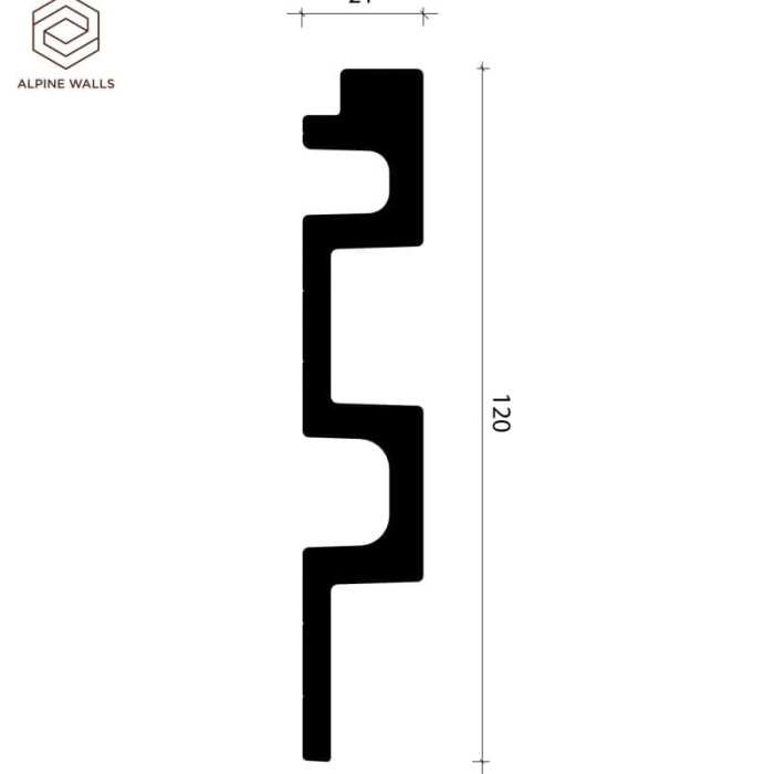 Декоративная стеновая панель Alpine Walls LineArt ECO7401W №4