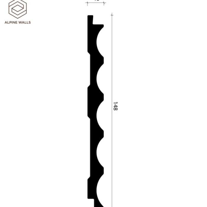 Декоративная стеновая панель Alpine Walls LineArt ECO7701W №5