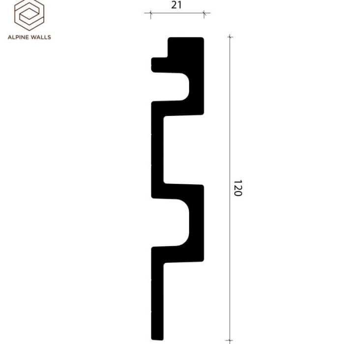 Декоративная стеновая панель Alpine Walls LineArt ECO78217401BT №4