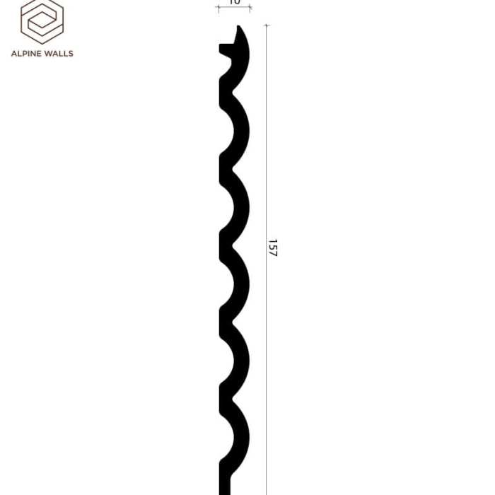 Декоративная стеновая панель Alpine Walls LineArt ECO9741W №2