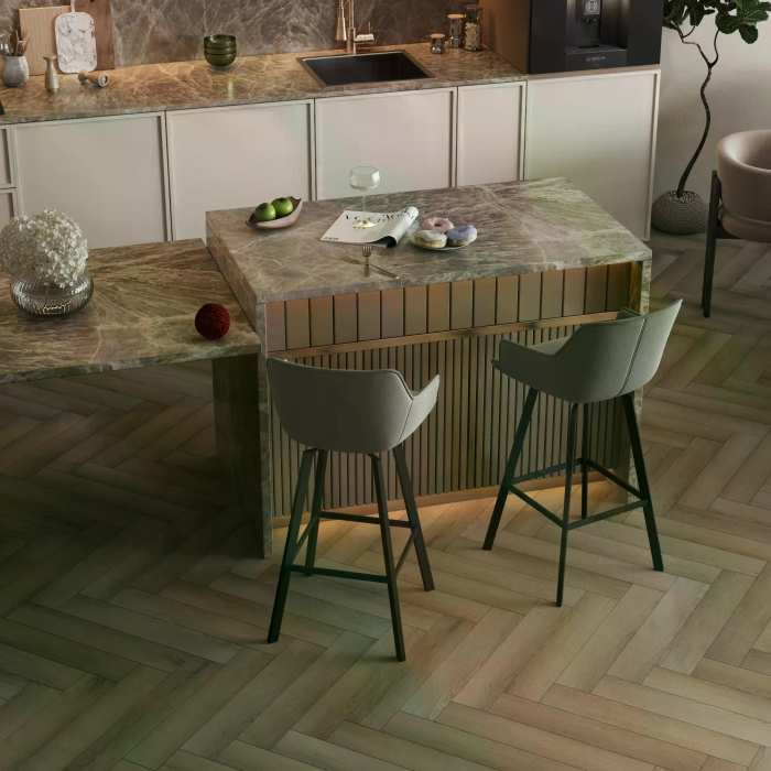 Каменно-полимерный SPC ламинат My Step Aqua Herringbone 5.05 мм Берн MSA173 №2