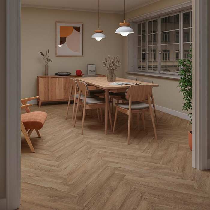 Каменно-полимерный SPC ламинат My Step Aqua Herringbone 5 мм Рона MSA149 №3