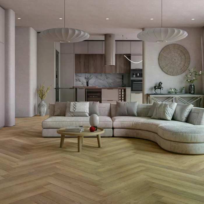 Каменно-полимерный SPC ламинат My Step Aqua Herringbone 6.5 мм Адда MSA25 №3