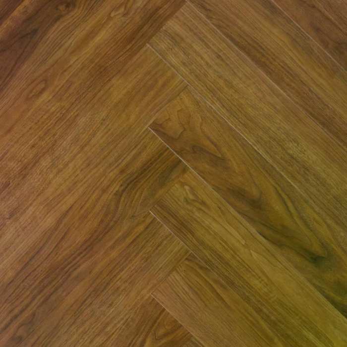 Кварцвиниловая плитка My Step Aqua LVT Herringbone Орех Инда MSAG03