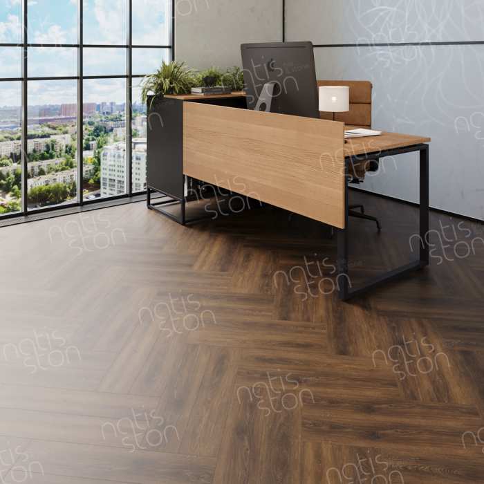 Каменно-полимерная SPC плитка Natisston Rubis Blokktind 5003-09 №5