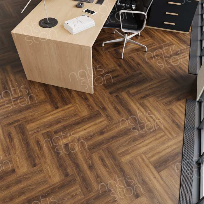 Каменно-полимерная SPC плитка Natisston Rubis Blokktind 5003-09 №4