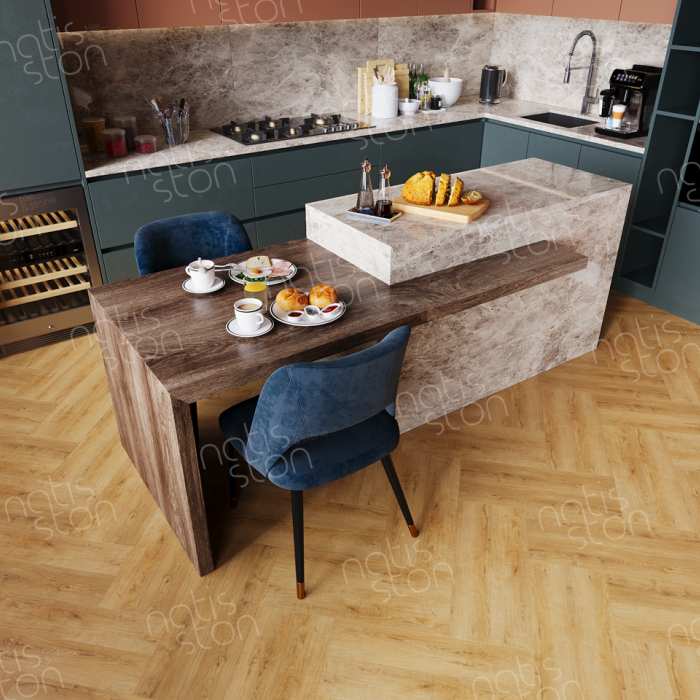 Каменно-полимерная SPC плитка Natisston Unique Varm 5004-10 №4