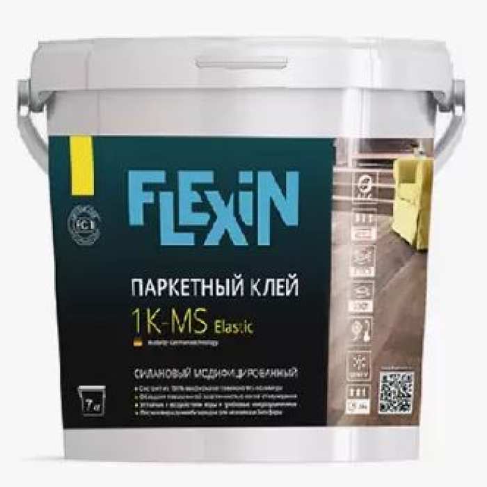 Изображение Паркетный клей однокомпонентный FLEXIN 1К-МS Эластик 7 кг