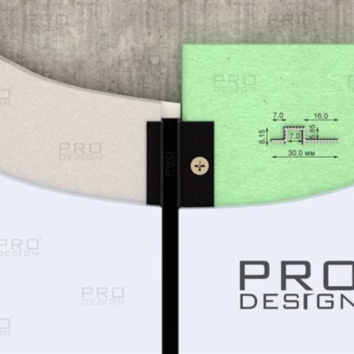 Декоративная рейка Pro Design 615 Черный анодированный №2
