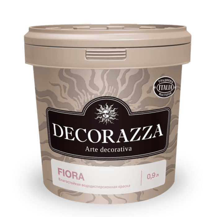 Изображение Влагостойкая Водно-Дисперсионная Краска Decorazza Fiora (база C, Насыщенные Цвета) 9 л