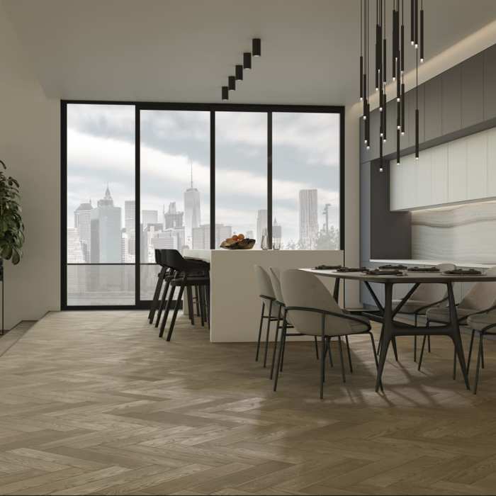 Кварцевый паркет Quartz Parquet Английская ёлка Дуб Карельский 33-419 №2