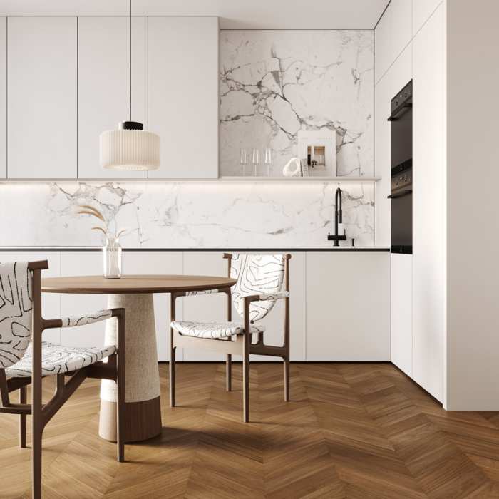 Кварцевый паркет Quartz Parquet Французская ёлка Орех Американский 99-400-29 №2