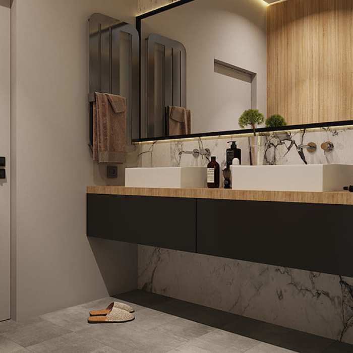 Каменный SPC ламинат Stone Floor Плитка Бежевая 237-Y НР №6