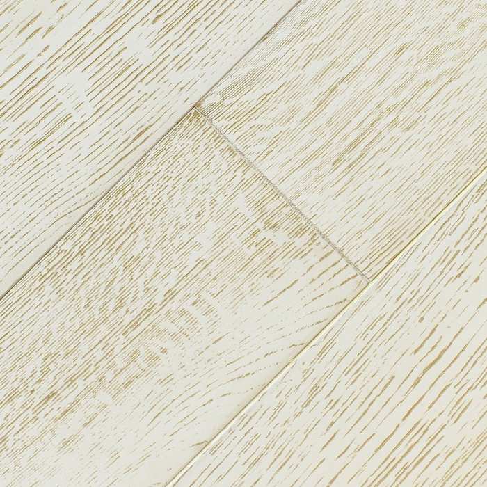 Изображение Инженерная доска Vecchio Parquet Модерн Дуб эмаль белая с патиной золото
