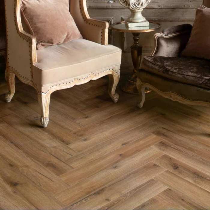 Кварцвиниловая плитка Vinilpol Herringbone Glue 9933 Паркет Франческо