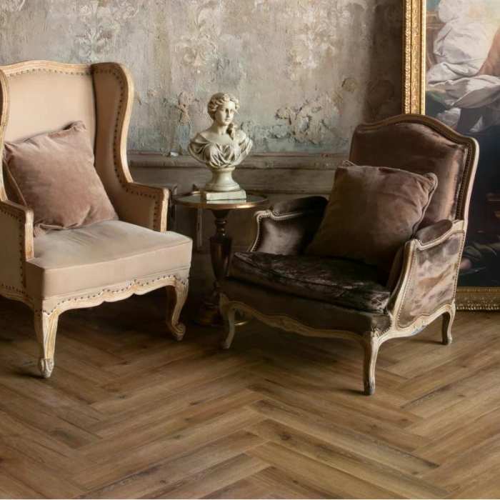 Кварцвиниловая плитка Vinilpol Herringbone Glue 9933 Паркет Франческо №4