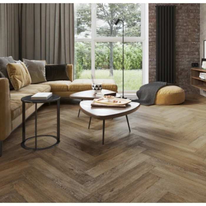 Кварцвиниловая плитка Vinilam Parquet Herringbone Паркет Тусон IS11377