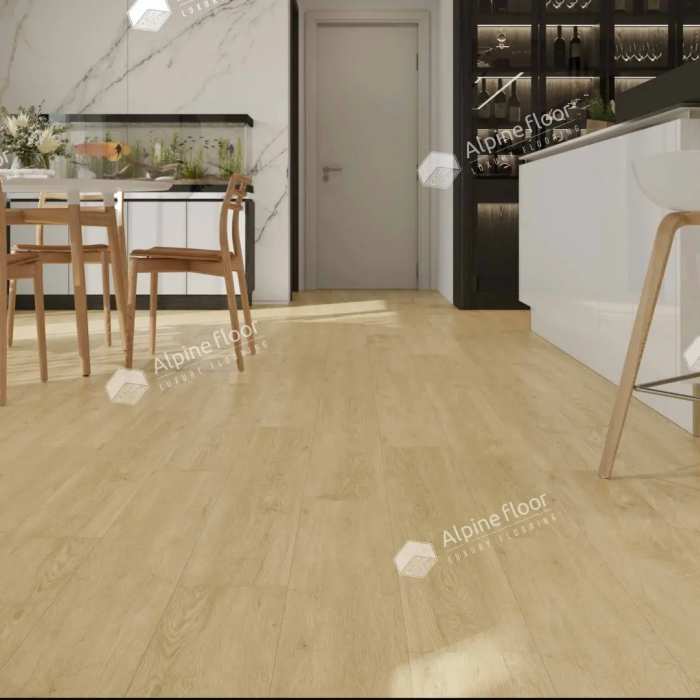 Кварцвиниловая плитка ПВХ Alpine Floor Easy Line ECO 3-23 Дуб кремовый №4