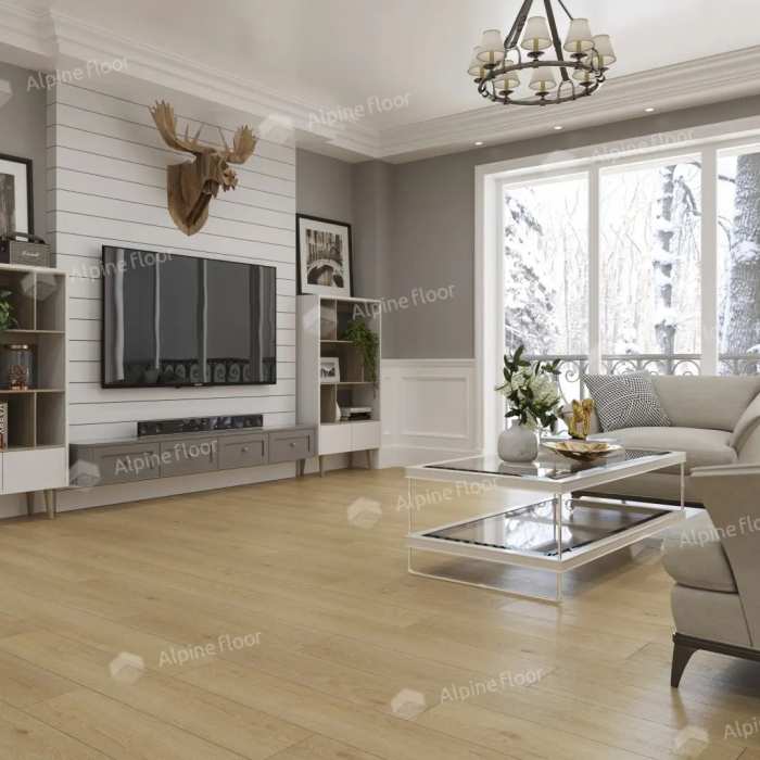 Кварцвиниловая плитка ПВХ Alpine Floor Easy Line ECO 3-37 Дуб Марципановый