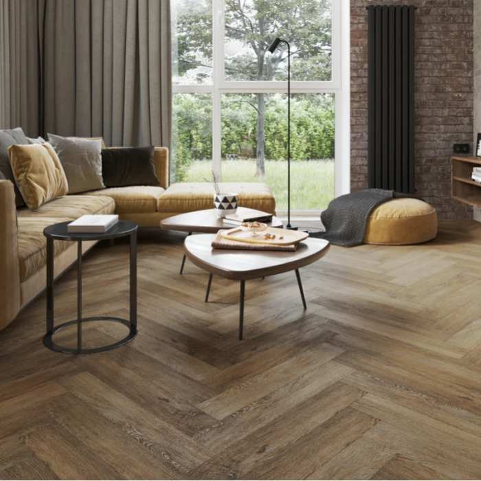 Кварцвиниловая плитка Vinilam Parquet Herringbone Glue Паркет Тусон GD11377