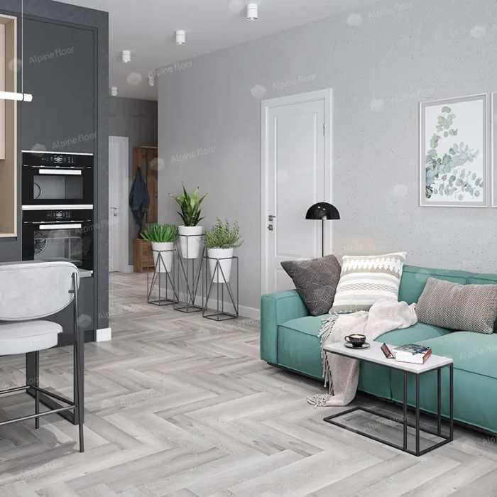 Кварцвиниловая плитка SPC Alpine Floor Parquet Light ECO 13-18 Дуб Лейтена