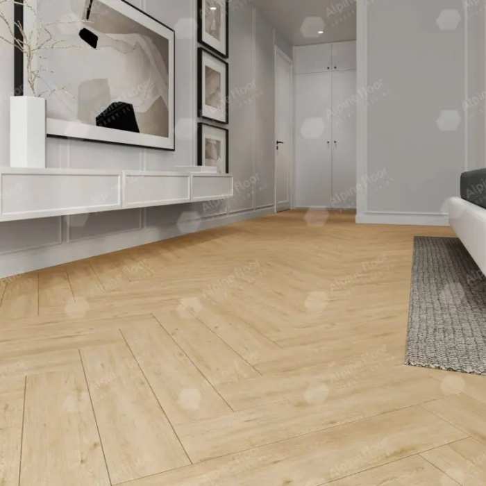 Кварцвиниловая плитка SPC Alpine Floor Parquet Light ECO 13-26 Дуб Лесат