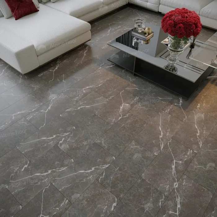 Каменно-полимерная плитка SPC Alpine Floor Stone Mineral Core ECO 4-29 Сторм №3