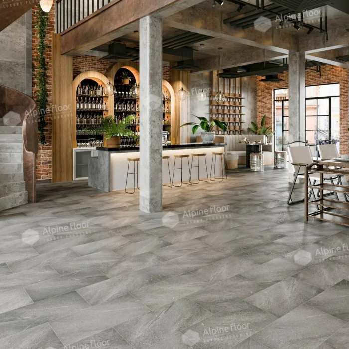 Каменно-полимерная плитка SPC Alpine Floor Stone Mineral Core ECO 4-4 Авенгтон №4