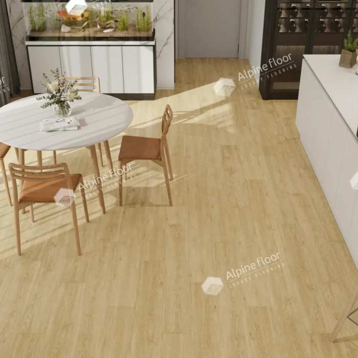 Кварцвиниловая плитка ПВХ Alpine Floor Ultra ECO 5-23 Дуб кремовый №2