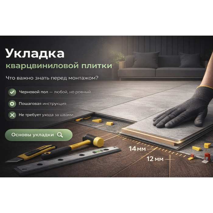 Укладка кварцвинила своими руками: пошаговая инструкция