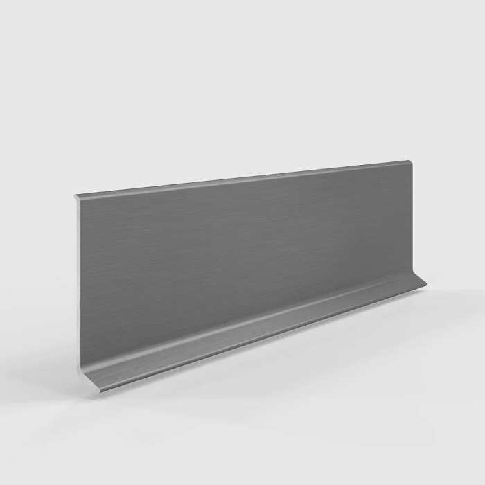 Плинтус Laconistiq Adhesive RAL 9007 Серебряный Анодированный 60 мм