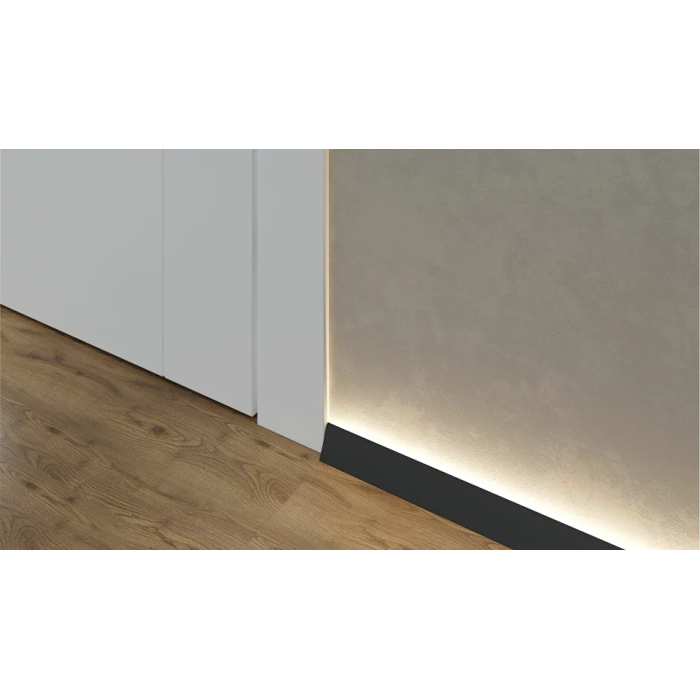 Микроплинтус Laconistiq Light Черный анодированный №10