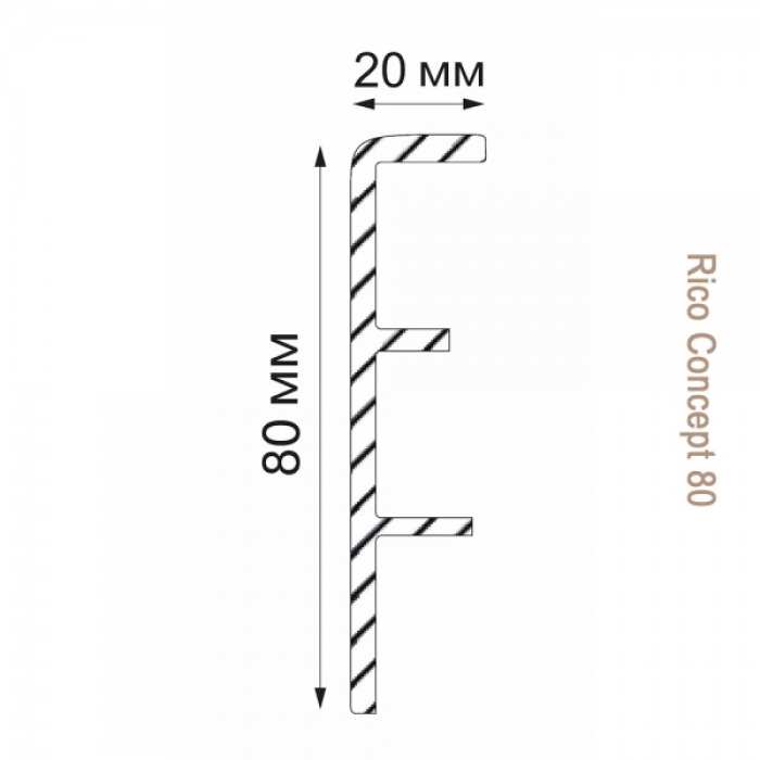 Плинтус Alpine Floor Rico Concept 80 Пальма персиковая 80002 №4