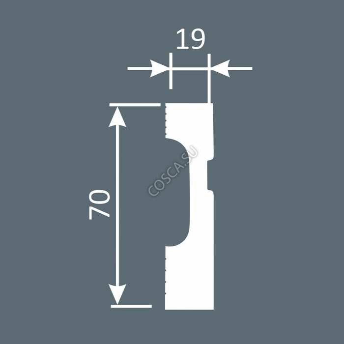 Плинтус Сosca PX029, 70x19 мм №2